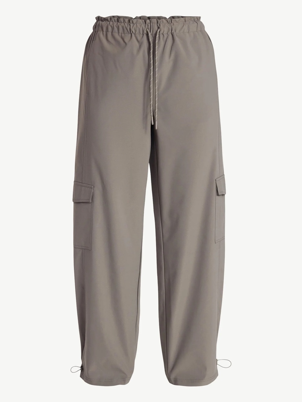 NWT Avia Grey FeatherStretch Cargo Pants XS Bungee Drawstring Utility Wide Leg